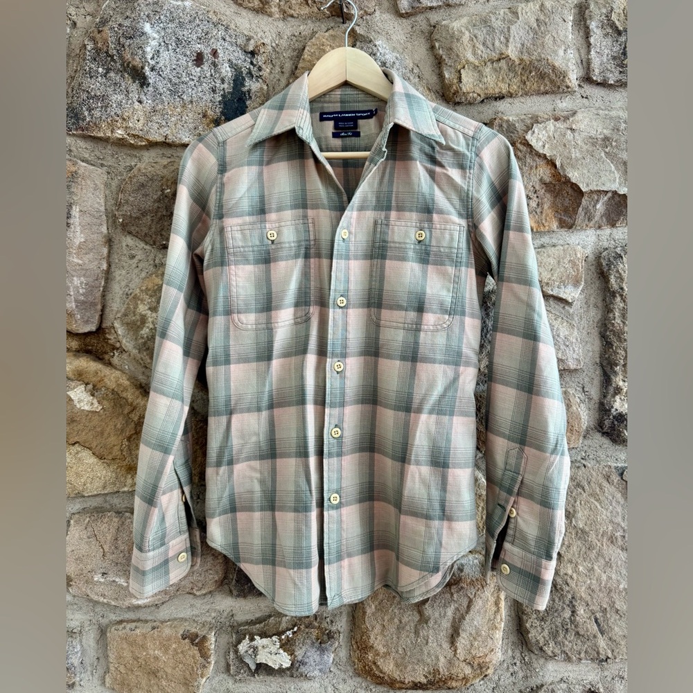 Ralph Lauren sport plaid button down 100% cotton